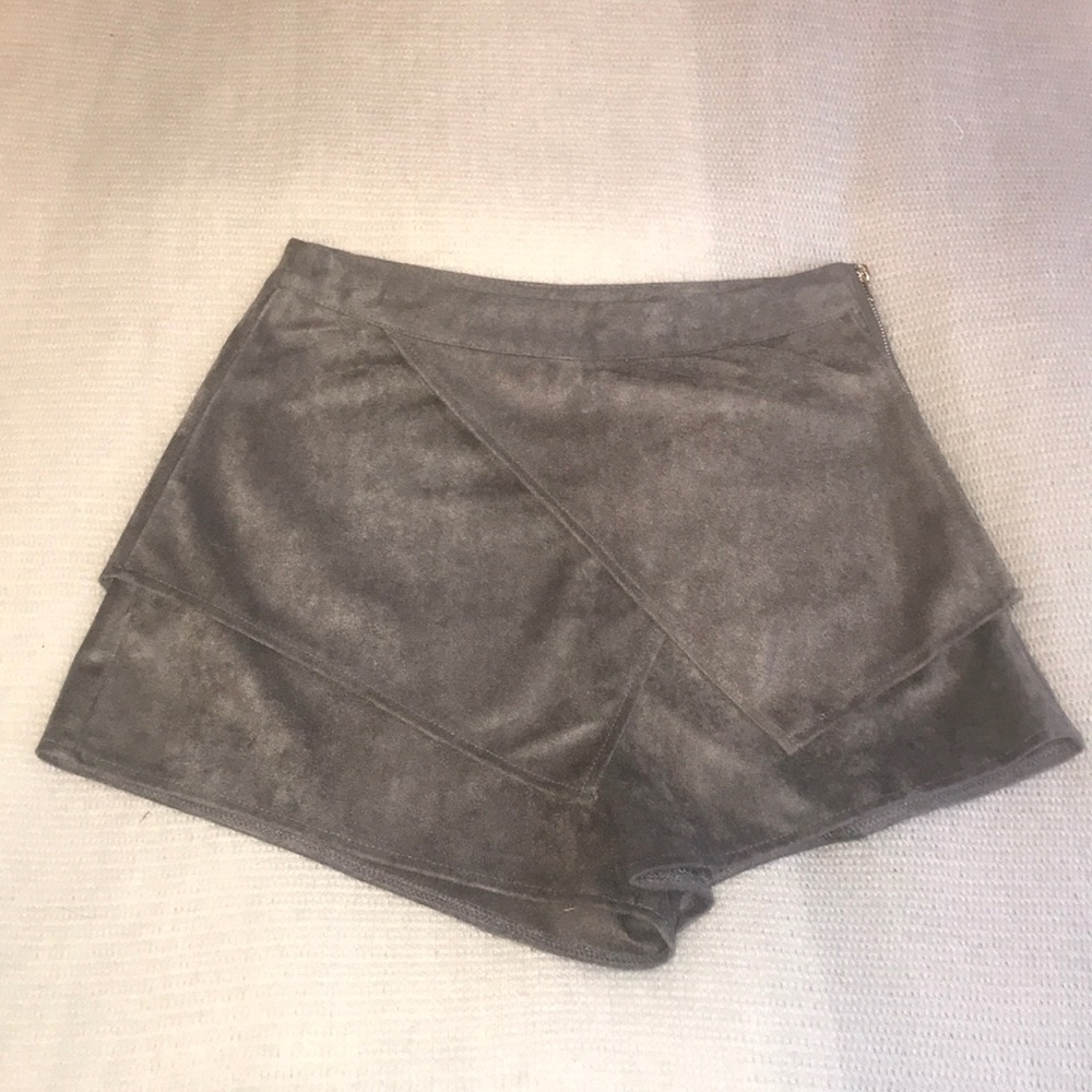 Gray suede LF Skort